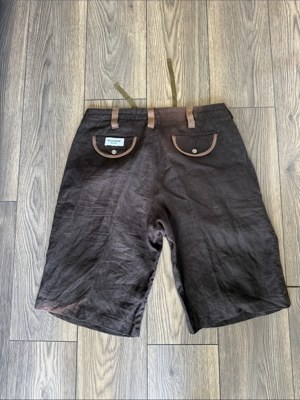 Nico Genze New York  - Brown linen shorts cargo xl